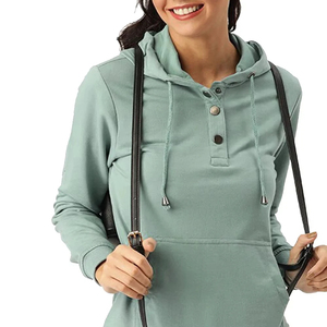 Sudadera con Capucha para Mujer de Alta Calidad con Logotipo Personalizado, Transpirable, de Secado Rápido, de Algodón/Fibra de Bambú, Todas las Tallas - Product Image 4
