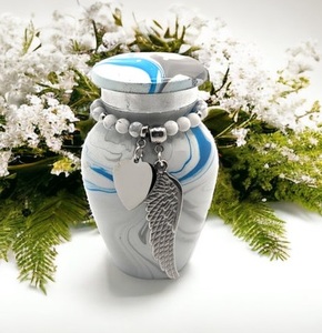 Royal Cremation Urn <b>for</b> Human <b>Ashes</b> Adult Funeral Affordable Urn <b>for</b> <b>Ashes</b> Diamond Cut Metal Urns Handmade - Product Image 5