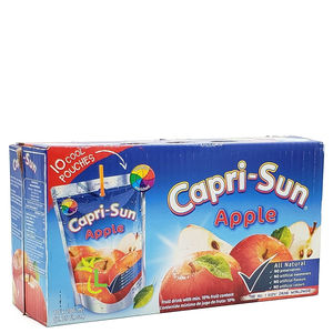 Jus d'orange Capri Sun avec paille en papier incluse, 10x200ml, sachets, cartons de 48 unités, pour vente en gros et transport. - Product Image 1