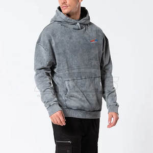 Nueva Llegada, Venta Especial, Sudaderas Básicas para Hombre con Lavado Ácido, Precio Razonable al por Mayor, Sudaderas con Lavado Ácido de Diseño Personalizado para Hombre - Product Image 2