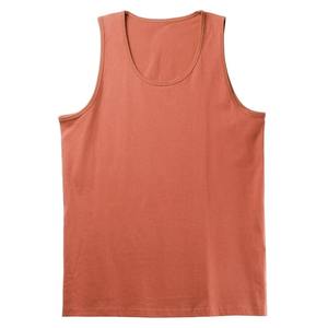 T-shirts de base sans manches orange pour hommes débardeur décontracté à hipster actif débardeur respirant en coton pour hommes débardeurs vierges - Product Image 1