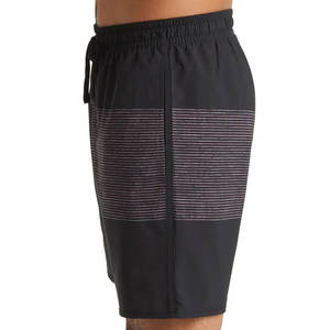 OEM Custom Men <b>Swim</b> <b>Shorts</b> Black Charcoal Striped Beachwear Quick Dry <b>Board</b> <b>Shorts</b> Performance <b>Trunk</b> Factory Wholesale Apparel - Product Image 3