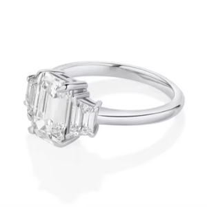 Top Selling Custom 925 Sterling <b>Silver</b> Jewelry 1ct <b>Emerald</b> Cut Alexandrite Diamond Vintage Heart Engagement Gift <b>Rings</b> for Women - Product Image 1