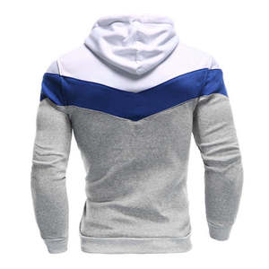 Sudadera con Capucha para Hombre, Diseño Color Block, Corte Ajustado, Informal, Tejida, con Bolsillo, para Otoño - Product Image 2