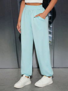 Pantalones de pierna ancha con tela Spandex Talla Xl Pantalones Cargo Mujer Para Mujer. - Product Image 5