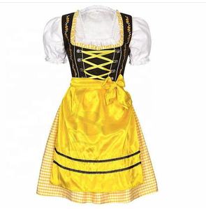 Disfraz de Oktoberfest Más Popular para Mujer, Vestidos Dirndl Alemanes Sólidos, Vestido de Sirvienta Bávara para Juego de Roles, Precio al por Mayor - Product Image 2