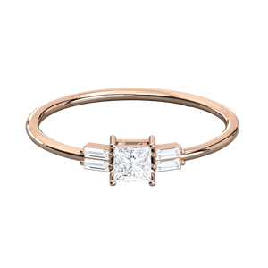 Anillo de Boda de Diamantes Princess And Baguette para Mujer - Product Image 2