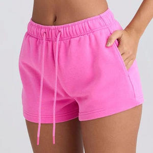 Wholesale Price Custom Logo New Fashion <b>Womens</b> Sweat <b>Shorts</b> With Pockets 100% Polyester <b>Elastic</b> <b>Waist</b> Casual Pink <b>Shorts</b> - Product Image 6