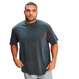 Camisetas lavadas con ácido de algodón de peso pesado personalizadas de alta calidad 100% algodón en blanco liso camiseta antiarrugas para hombres servicio OEM - Product Image 4