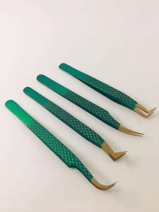 Pince à épiler professionnelle Kaamir Instruments en acier inoxydable anti-magnétique à pointe lisse et manche confortable – Prix de gros - Product Image 3