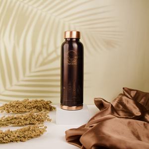 Botella de Agua Ayurvédica de Cobre Puro 100% a Prueba de Fugas, de Gran Capacidad, Portátil y Ecológica, con Etiqueta Privada para Europa - Product Image 1