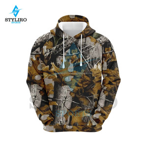 เสื้อฮู้ดดี้ผู้ชายสำหรับกิจกรรมกลางแจ้ง สีส้ม พิมพ์ลายดิจิตอลลายต้นไม้ สำหรับฤดูหนาว ระบายอากาศได้ดี รุ่นใหม่ - Product Image 5