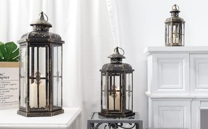 Linternas de velas decorativas Linternas colgantes de Estilo Vintage Linternas de metal para eventos en interiores y exteriores Fiestas y bodas - Product Image 4
