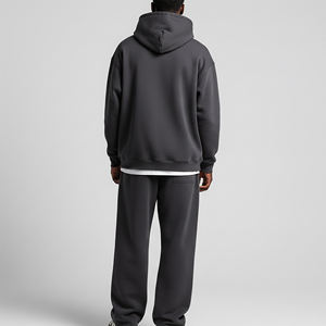 Conjunto Deportivo Informal de Invierno de Alta Calidad, Sudadera Holgada de Color Sólido y Pantalones Deportivos Holgados, Ropa Deportiva Moderna para la Calle - Product Image 3