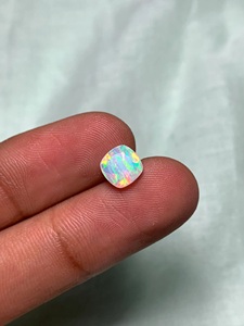 Opale naturelle éthiopienne Ahid Arts, taille coussin, cabochon 8 mm, pierre libre, avec expertise tierce pour la fabrication de bijoux - Product Image 4