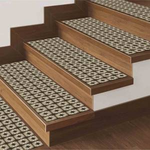Tapis imprimé moderne vert aztèque, lavable, antidérapant, pour marches d'escalier, gobelin - Product Image 4