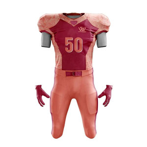 Recién llegado, uniforme de fútbol americano cómodo y transpirable con opciones personalizadas, manga corta, longitud, precio de venta completo - Product Image 1