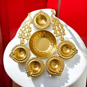 Peacock Design Iron <b>Tea</b> <b>Light</b> <b>Holder</b> Set Traditional Eco-Friendly Decorative for Pooja Diwali & Festive Home Decor - Product Image 6