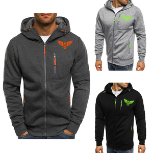 Conjunto de sudadera y pantalones con capucha de chándal liso de algodón 100% informal de invierno para hombre - Product Image 1