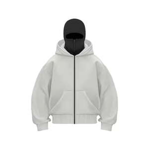Vente en gros de sweats à capuche pour hommes Sweatshirts avec fermeture éclair complète Sweats à capuche pour hommes & masque Ninja Sweats à capuche pour hommes - Product Image 3