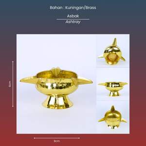 Cendrier classique en laiton durable Design moderne vintage élégant pour bureau à domicile ou café accessoire de fumer et option cadeau - Product Image 5