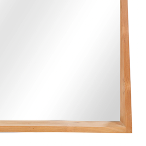 Espejo Trapecio Moderno con Marco de Madera de Teca Sólida con Diseño Geométrico Único para Decoración de Paredes y Muebles - Product Image 6