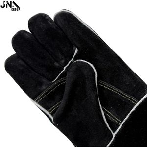 Guantes de soldadura largos Primera capa de cuero Protección laboral Guantes de aislamiento protectores Guantes de soldadura de doble capa de cuero completo - Product Image 6