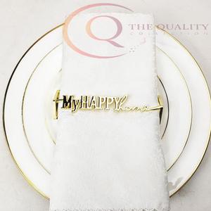 Anneaux de serviette en métal élégants, conçus pour rehausser la présentation de la table lors de mariages, de dîners en famille, de dîners formels, style luxueux - Product Image 5