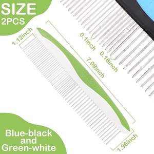 Simple Design Dog Grooming Combs with Stainless Steel Teeth & Non-Slip Handle Metal Dog Comb for Hair Removal <b>Matting</b> - Product Image 2