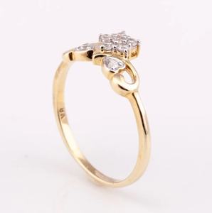 Bague classique en or jaune 18 carats R-10499 bijoux fins de qualité supérieure avec diamant et perle fabriquée en Thaïlande - Product Image 1