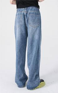 Baggy Jeans Denim Jeans Hombres Heavy Rips Moda Mens Jeans Denim - Product Image 3
