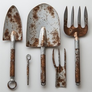 Cuillère de sol en fer vintage en finition de surface patinée travail manuel artisanal offrant une force de jardinage avec une décoration extérieure rustique - Product Image 1