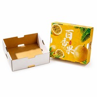 Boîte cadeau en carton ondulé imprimée sur mesure pour fruits tropicaux frais, avec couvercle ventilé, vente en gros