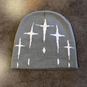 Custom Design Jacquard Knit <b>Beanie</b> Cap Trendy Letter Pattern Hip Hop Streetwear <b>Beanie</b> for Men and <b>Women</b> - Product Image 3