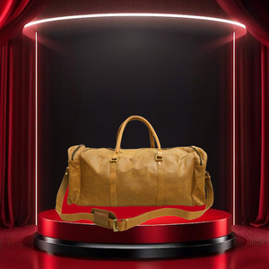 Customizable Luxury <b>Travel</b> Bag Genuine Leather Mini Duffel with Custom Logo Sports Duffel Bag - Product Image 6