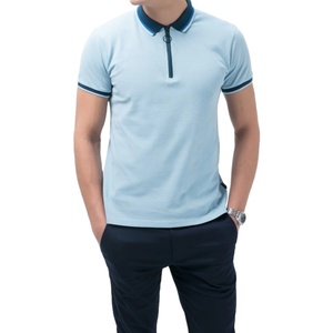 เสื้อโปโลมีซิปสไตล์ใหม่ปรับแต่งได้อย่างเต็มที่เสื้อผ้าฝ้าย100% สูงสุดขายส่ง - Product Image 1