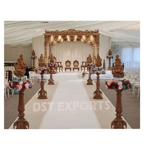 Trending Akshara Wedding Mandap Walkway Pillars Elephant Base Wedding Aisle Way Pillars Base exclusiva de elefante Walkway Pillar - Product Image 1