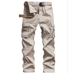 Breathable Quick Dry Lightweight <b>Cargo</b> Pants Trendy Outwear with Men's Casual Elastic Waist Mid <b>Rise</b> OEM Service <b>Low</b> Price - Product Image 1