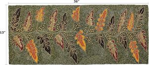 Christmas Decorative and Leaves Design Beaded <b>Runner</b> Placemat <b>Dining</b> <b>Table</b> Fancy Mat Handmade Decorative <b>Runners</b> for Wedding - Product Image 5