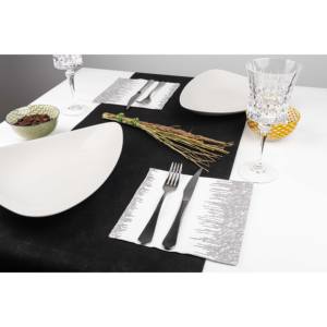 Tovaglioli Neri 40x40cm con Stampa Sonora in Bambutex Naturale, 600 Pezzi, B2B - Product Image 3