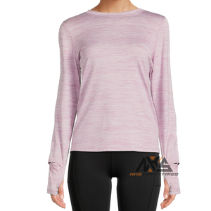Camiseta activa de manga larga para mujer, Camiseta cómoda de fitness con bolsillo lateral, tallas eco-amigables y comprimidas - Product Image 2