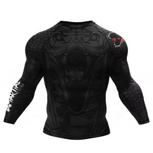 Ropa de Compresión para MMA, Rashguard de Manga Larga, Impresión por Transferencia de Calor, Ligera, para Jiu Jitsu, BJJ y Running, Precio al por Mayor - Product Image 1