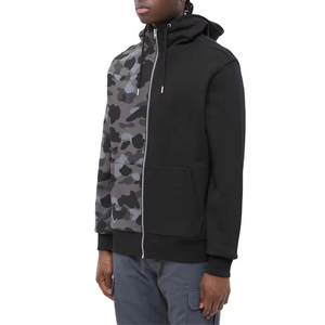 Streetwear Pull à Capuche Homme Personnalisé 2 Tons Couleur Fendue 100% Coton Éponge Française Hiver Respirant Séchage Rapide Haute Qualité DDP - Product Image 1