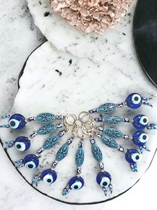 พวงกุญแจ DAFNI BIG PAZAR Evil Eye Bead Carabiner - โลหะแฟชั่นพร้อมปลายเคลือบสีแบบพิเศษ รูปทรง 3 มิติ และการพิมพ์ลายนูน - Product Image 4