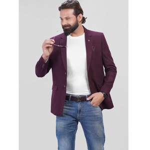 Suministro al por Mayor de Blazers Color Granate Oscuro para Hombre, Chaqueta de Vestir Elegante para Bodas, Disponible a un Precio Accesible - Product Image 1