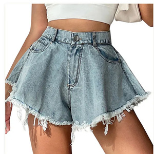 กางเกงขาสั้นผ้ายีนส์แบบแบ็กกี้ของผู้หญิง2025ฤดูร้อนระบายอากาศได้ดีมีสไตล์ด้วยเทคนิคการซักจากโรงงาน - Product Image 5