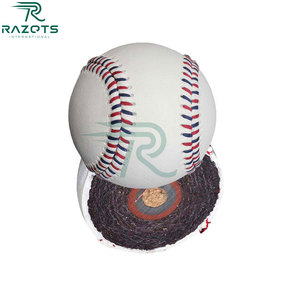 Razorts International BB013 Pelota de béisbol de cuero hecha a mano ligera de alta calidad-Logotipo personalizado Uso de entrenamiento de tamaño personalizado para - Product Image 3