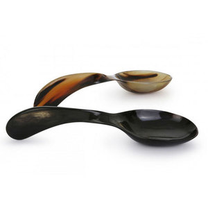 Cuillère en corne de buffle traditionnelle, vaisselle artisanale, cuillère en corne naturelle, outil de cuisine et de salle à manger rustique, cuillère en corne de luxe à bas prix - Product Image 2