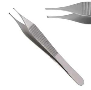 Pinces à tissus micro Adson réutilisables 6 pouces Manuel Classe I Acier inoxydable de qualité médicale Approuvé CE ISO OEM Étiquette privée - Product Image 5