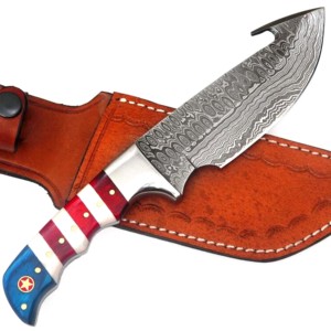 Bon marché Prix de gros de haute qualité 9 "fabriqué en usine OEM couteau pleine soie en acier damas fait à la main - Product Image 4